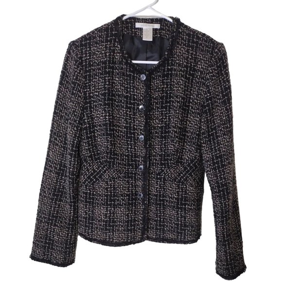 Cote Femme Coat Womens 10 Button Front Tweed - Picture 1 of 11